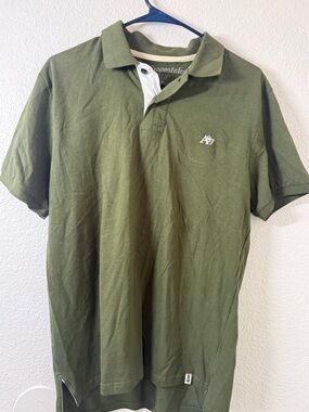 Aeropostale Olive Green Men's Polo with A87 Logo